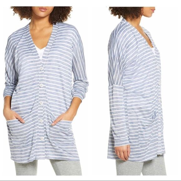 Honeydew Intimates Striped Cardigan  - Picture 1 of 4